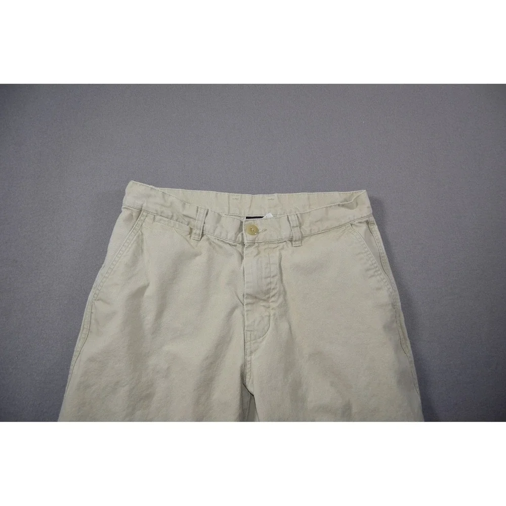 Patagonia Mens 33 Khaki Duck Canvas Workwear Straight Leg Organic Cotton 56831